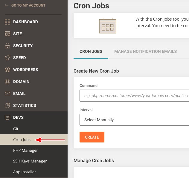 SiteGround cron jobs