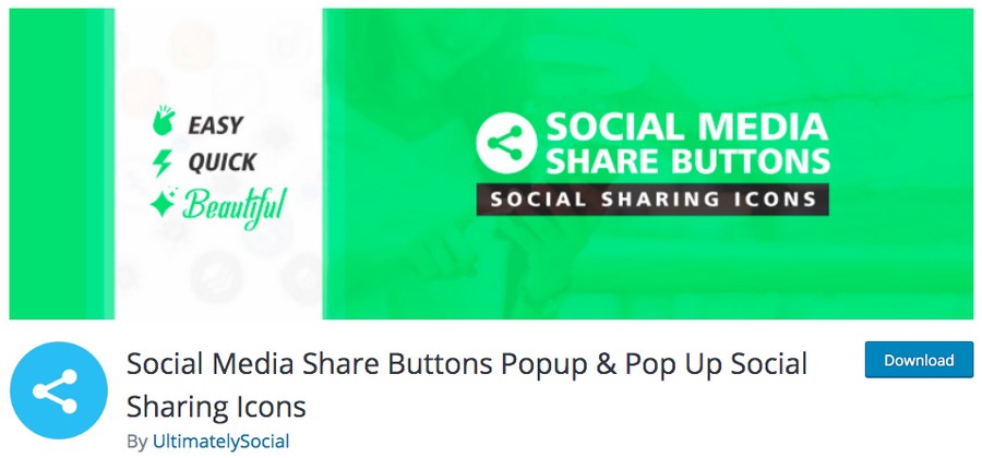 Social Media share buttons WordPress