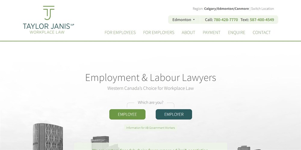 Taylor Janis LLP homepage