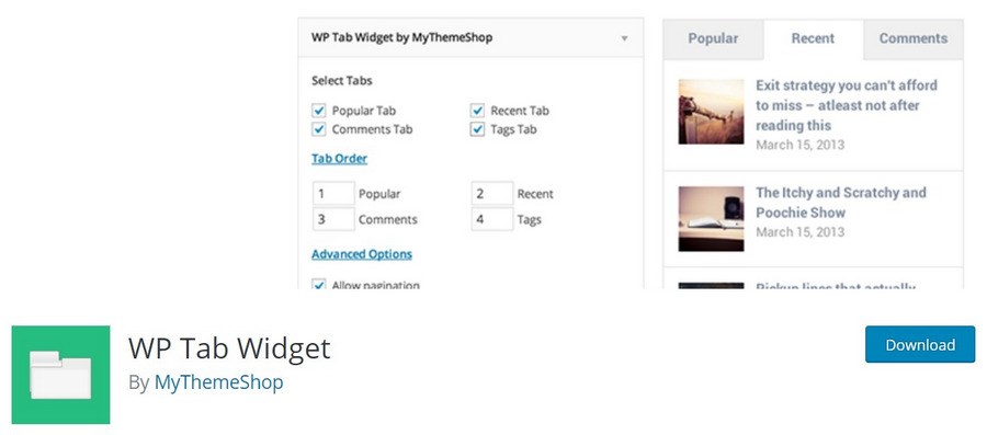 WP Tab Widget WordPress plugin