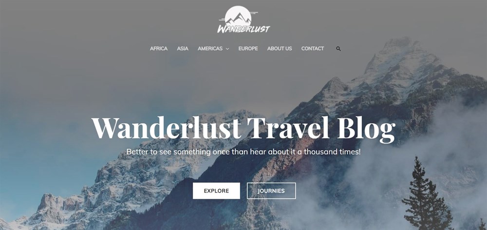 Wanderlust Travel Diary Astra template