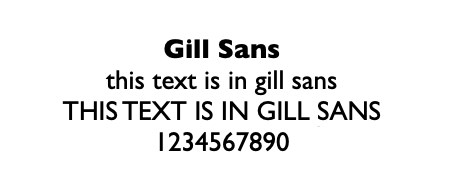 gill sans font