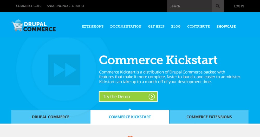 Drupal Commerce homepage