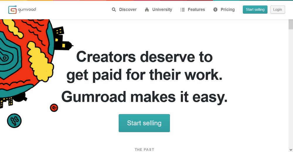 Gumroad homepage