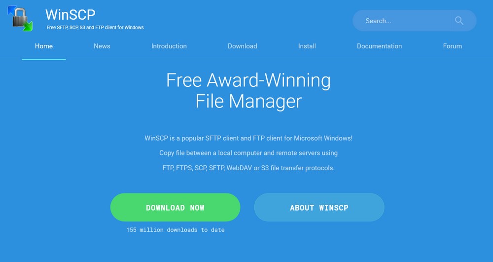 WinSCP homepage