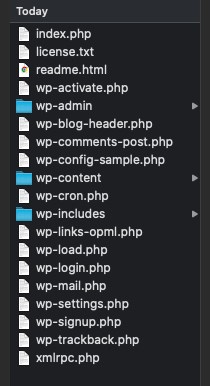 WordPress file structure