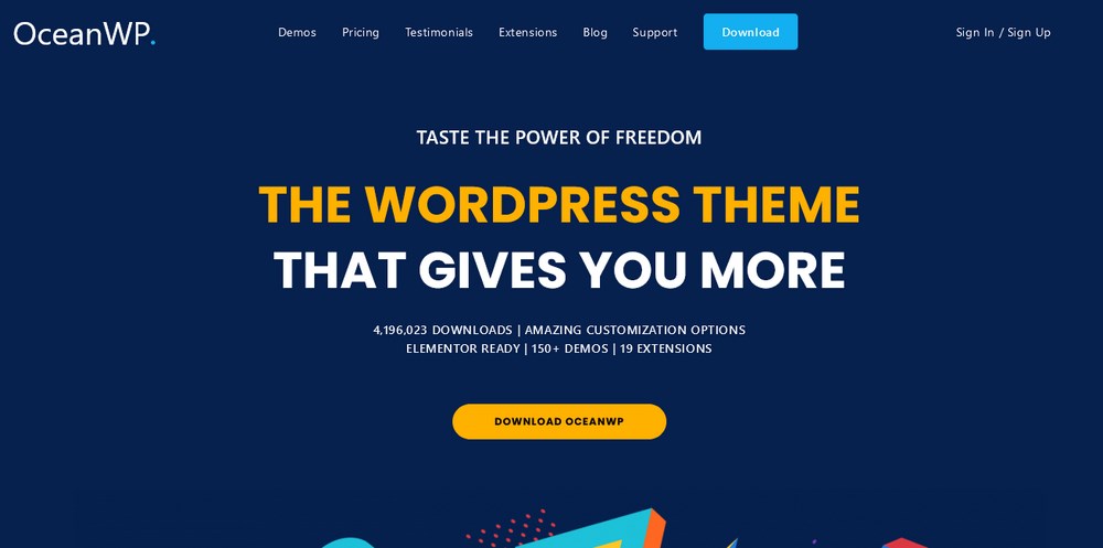 OceanWP WordPress elementor compatible theme