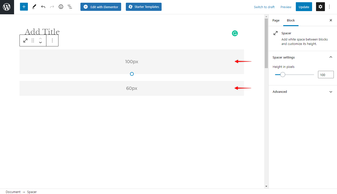 Astra 3.7.4 spacer block improvement