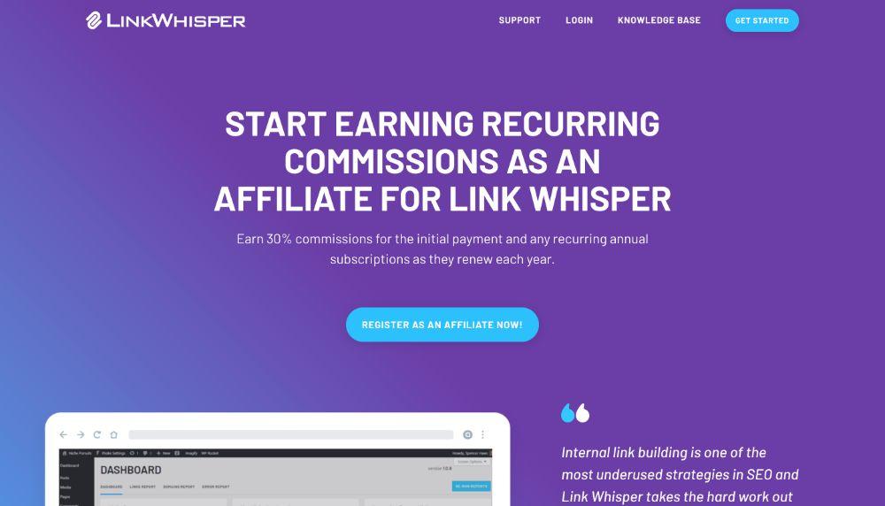 link whisper affiliate program