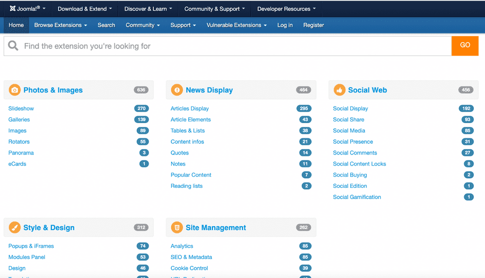 Joomla templates and extensions