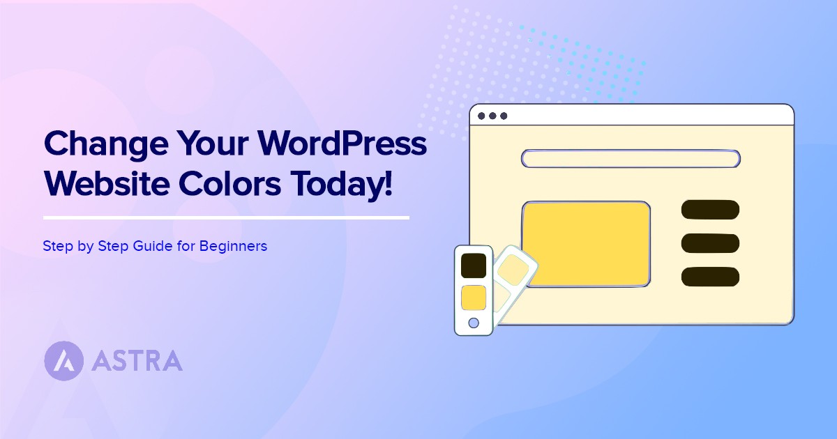 how to change colours on WordPress