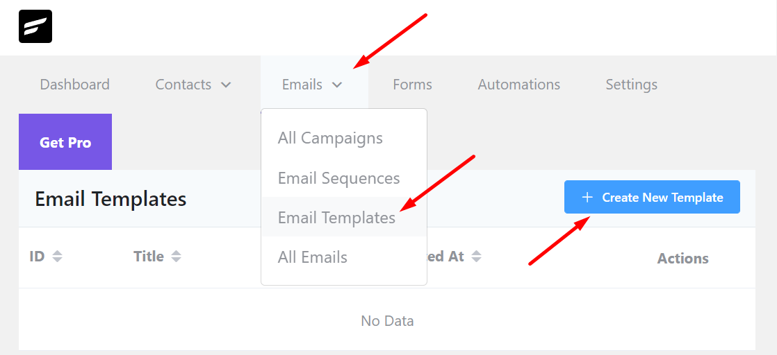 FluentCRM email templates