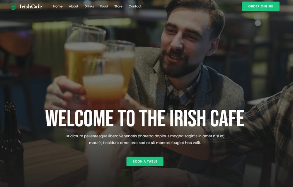 pub and bar restaurant astra template