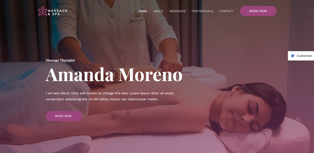 massage therapist astra template