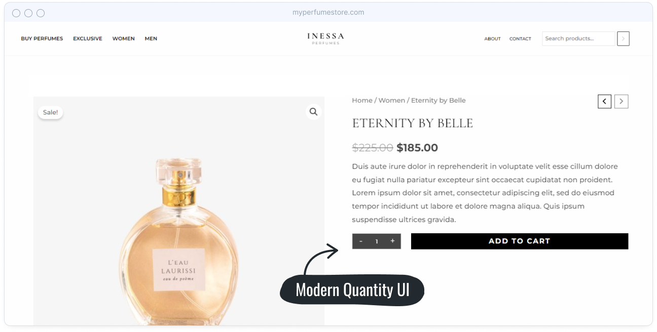 Astra WooCommerce modern quantity UI