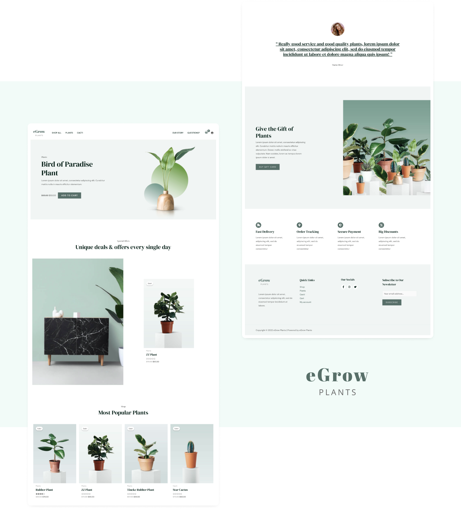 eGrow Plants Starter Template