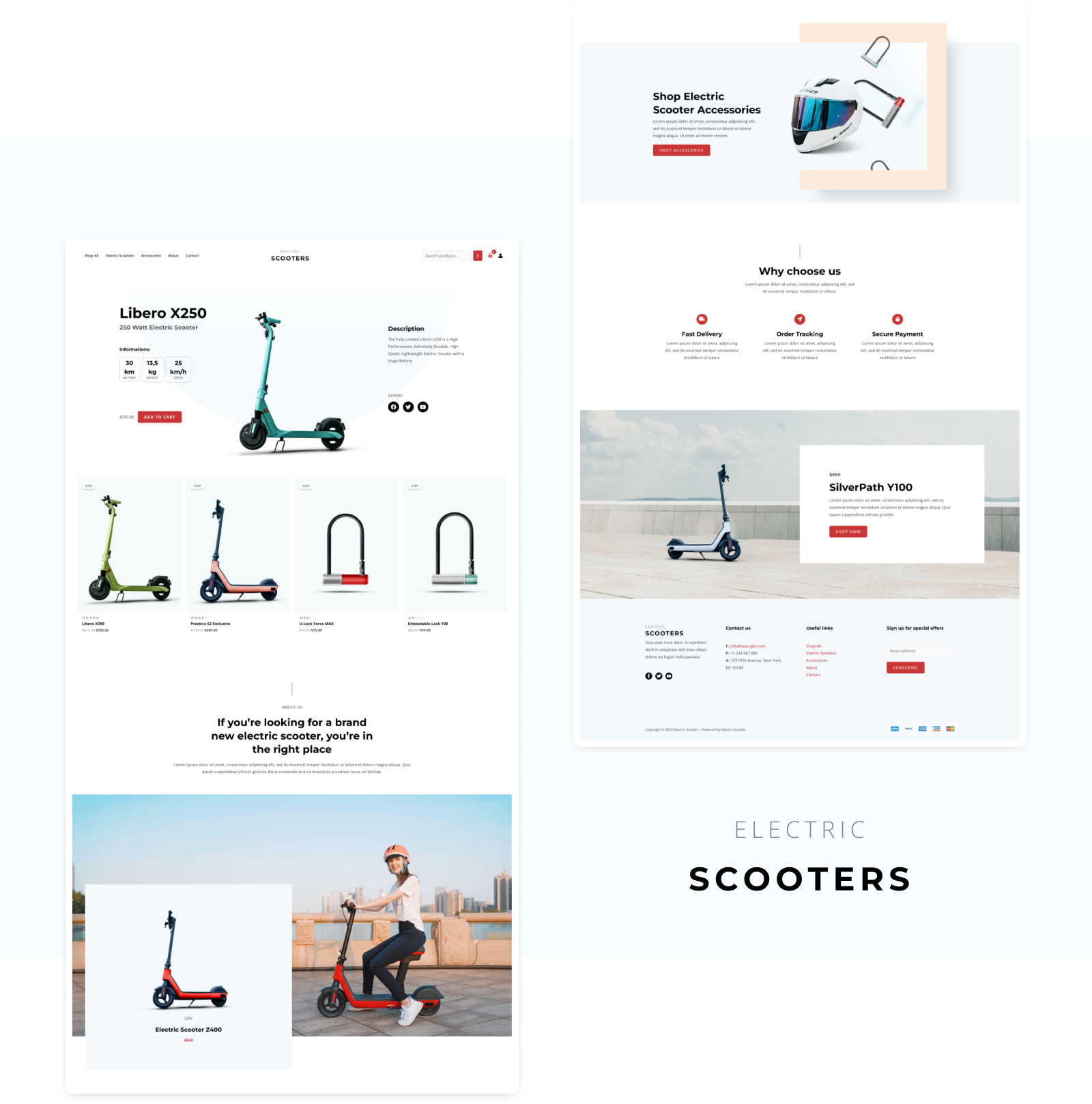 Electric Scooters new eCommerce template