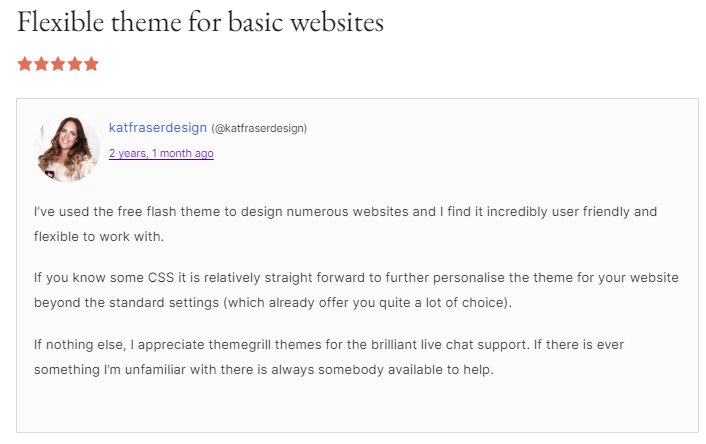 flash theme review