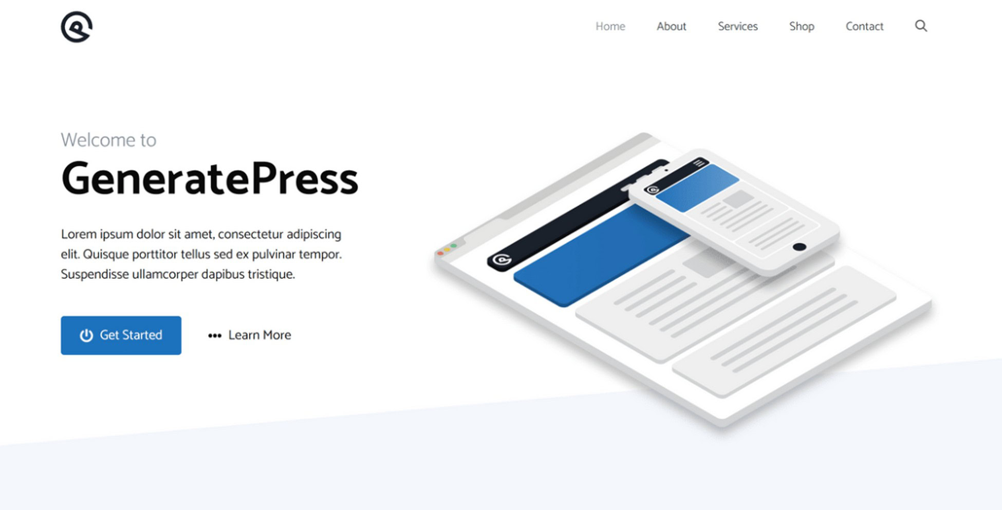 GeneratePress template