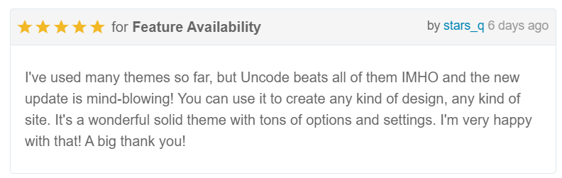 uncode theme review