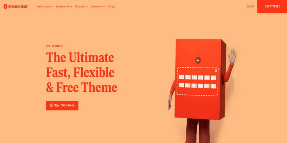 Hello elementor WordPress theme website