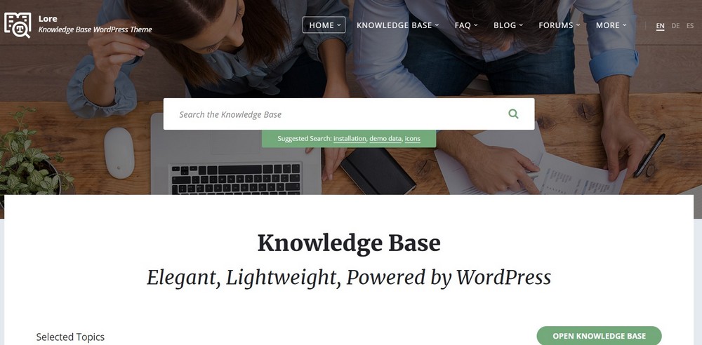 lore wiki wordpress theme