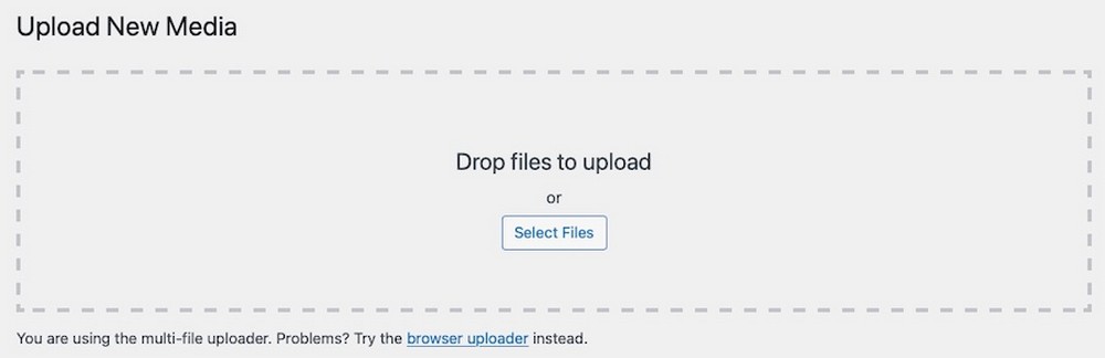 upload media files in WordPress