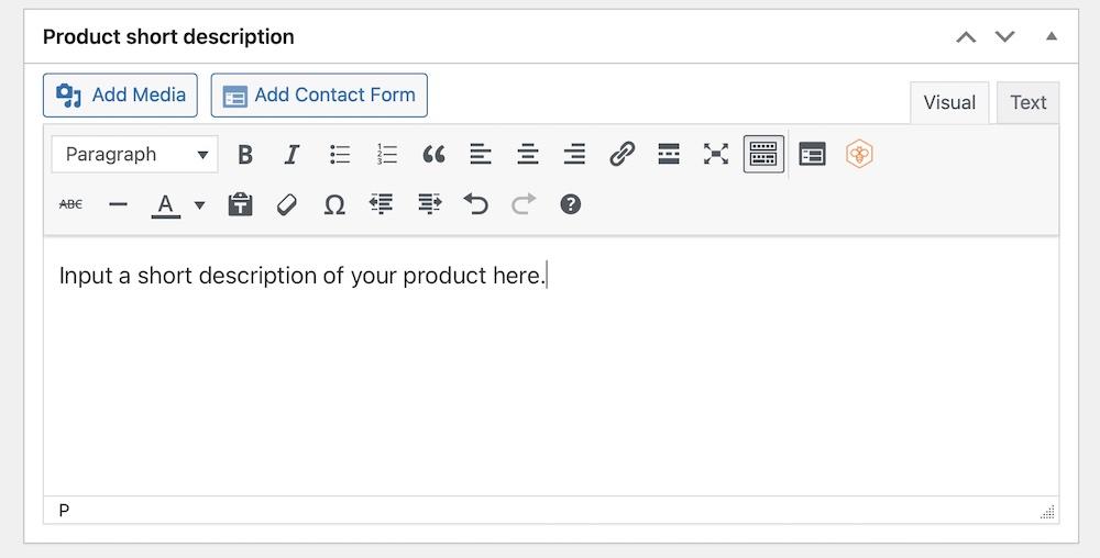 short product description in WooCommerce