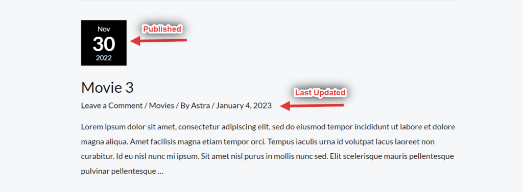 How to Display “Last Updated” instead of “Published” Date
