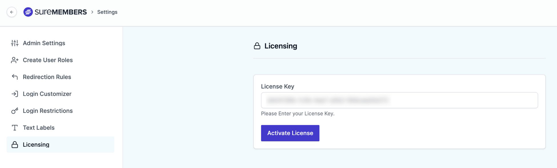 suremembers license key placeholder