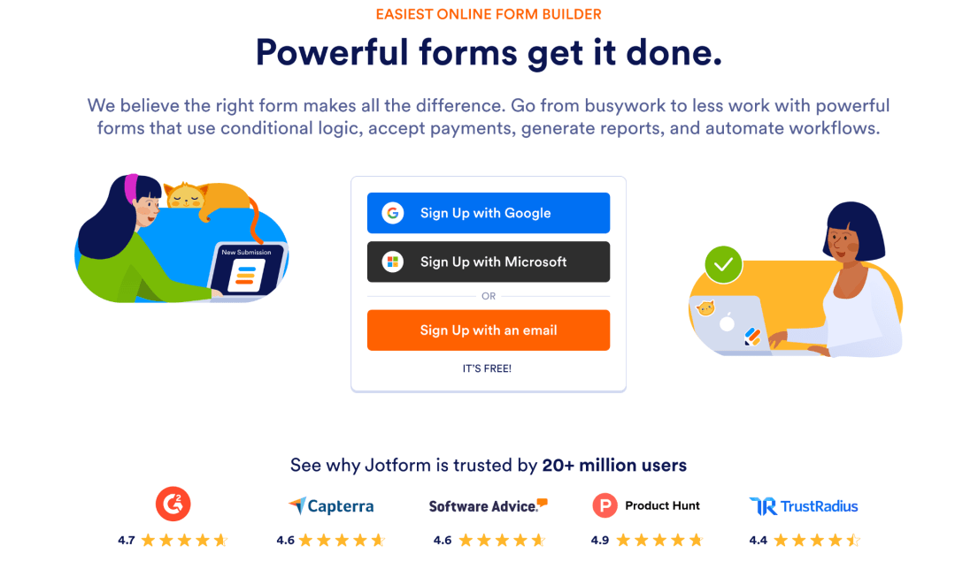 jotform homepage