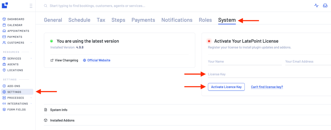 latepoint license activation