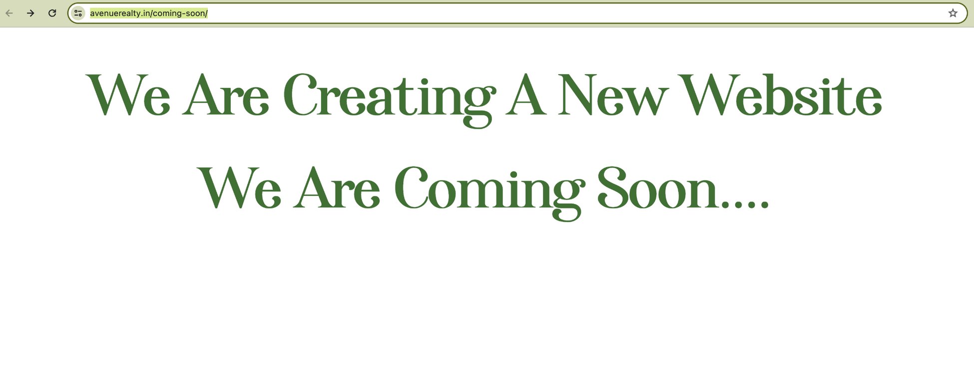 avenue realty coming soon page