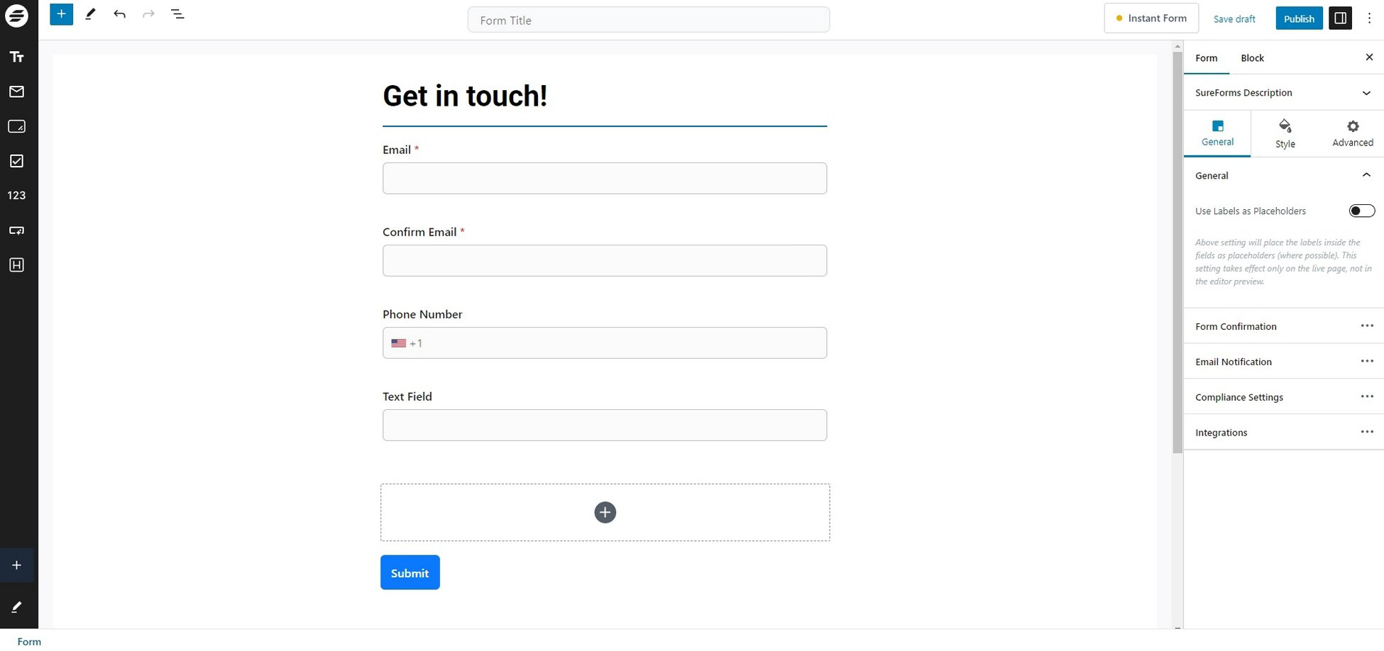 Simple contact form